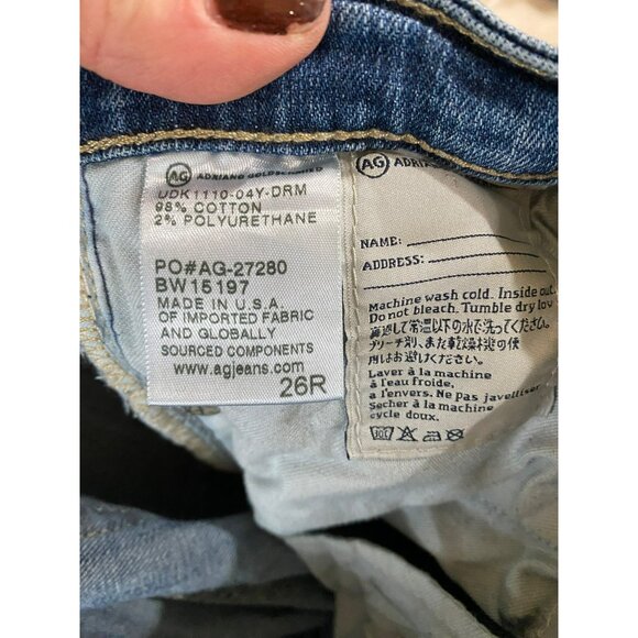 AG Adriano Goldschmied Womens Skinny Jeans 26R Blue Denim - Picture 5 of 6